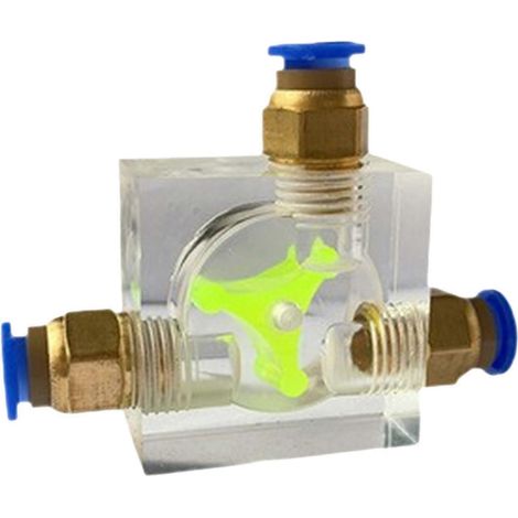 Indicateur de débit d'eau 8 mm, débitmètre en acrylique, outil de mesure de bureau, liquide refroidi, type E (1/5)