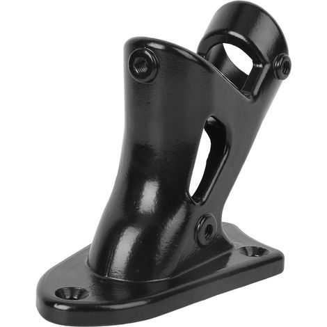 Support de fixation pour mât de drapeau extérieur en acier inoxydable, noir (1/5)