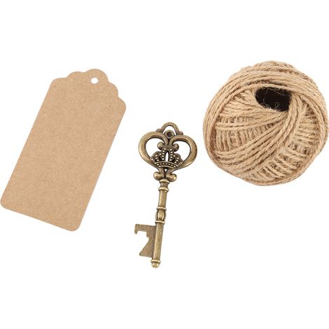 Ouvre-Bouteille Clé Ancienne En Alliage Métallique Bronze Pour Mariage Fête Cadeau Invité Lot De 1 (1/5)