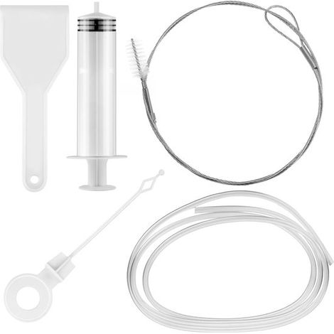 Kit de nettoyage pour réfrigérateur - Ensemble de 5 pièces - Brosse de nettoyage réutilisable - Matériau plastique - Bouchon de vidange - Trou de vidange (1/5)