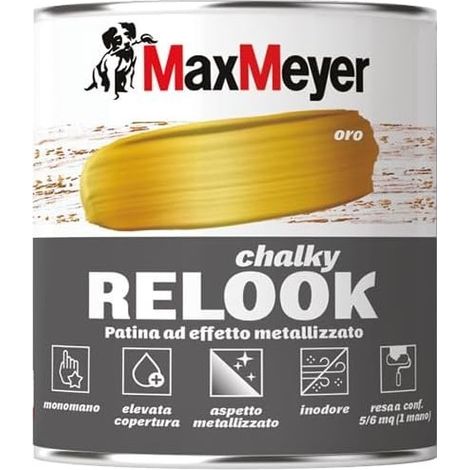 Chalky Relook Oro 0,5 L – Vernice Metallizzata per Mobili Interni