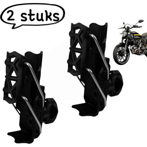 Porte-gobelets 2 pièces - Convient pour moto, vélo, pédalo, véhicule électrique - Noir (1/5)