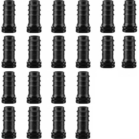 20 Pièces Bouchons D’Extrémité 16 Mm pour Tuyau Goutte À Goutte, Raccords Cannelés en Plastique Noir pour Irrigation De Jardin, Potager Et Espaces Verts Agricoles (1/5)