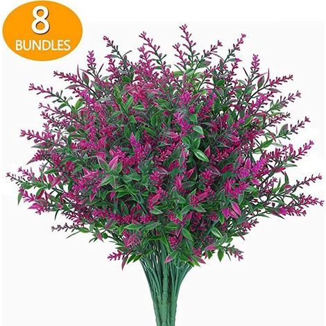 Set of 8 UV-resistant artificial outdoor shrubs and flowers - AquaForge (1/2)