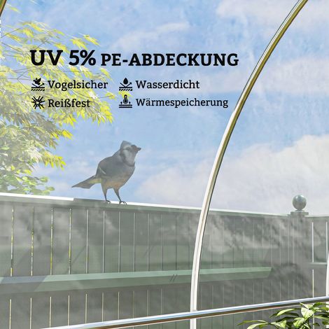 Bâche PE pour serre, protection anti-UV et imperméable pour plantes, film seul 8 x 10 m (1/5)