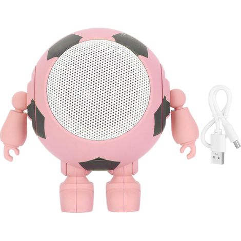Tragbarer Bluetooth-Stereo-Lautsprecher, kabellose serielle Verbindung, kompakter Lautsprecher für Heimpartys in Pink