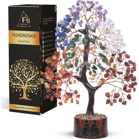 Arbre de vie des 7 chakras en cristal, décoration d'intérieur, décoration de salon, décoration de bureau, cadeau d'anniversaire pour femmes, cadeau d'anniversaire pour mères, cadeau de retraite (1/5)