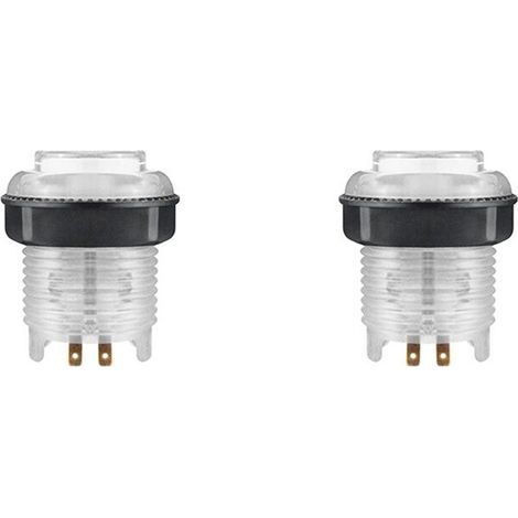 Un bouton lumineux LED de 28 mm avec un fil LED à 4 broches, adapté aux machines de jeux d'arcade sans latence, blanc. (1/3)