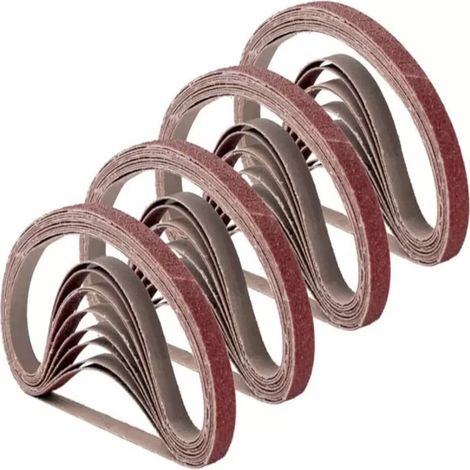 Sanding Belt - 13 mm x 457 mm - Grain 40-120 - For Power File Sander - 20 Pieces (1/5)