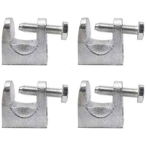 4 Pièces Pince Poutre, Pinces Support Acier Galvanisé, Pince Poutr, Pince Pour Profilé KCK, Ouverture 25mm, Utilisé Dans l'électricité, le Pétrole, la Construction, l'acier et d'autres Industries (1/5)
