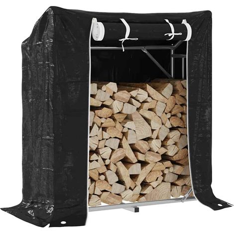 Brennholzregal mit Regenschutz 100,5x40,5x110,5 cm
