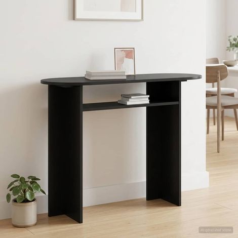vidaXL Tavolo consolle Rovere Nero 100 x 39,5 x 75 cm