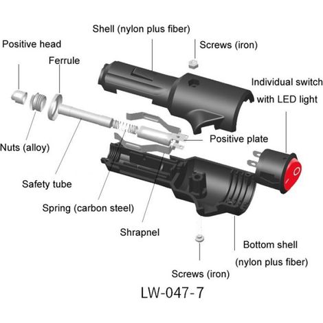 Indicateur LED voiture 15A avec interrupteur - Prise allume-cigare - Facile à installer - Éclairage puissant (1/5)