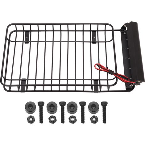 Portapacchi da tetto con comando a distanza per Axial SCX10, con 10 strisce luminose a LED, modello 90046