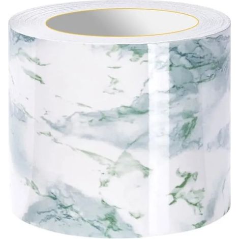 Frises autocollantes décoratives, bordure de papier peint adhésive pour cuisine, salle de bains, chambre. O - Onyx Vert 10cm X 500cm (1/5)