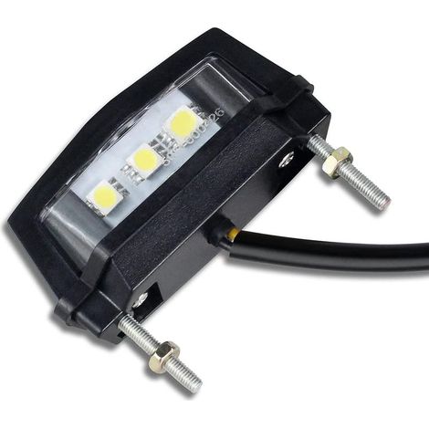 luz para matrícula de motocicleta, luz trasera LED universal de 12 V para motocicleta, luz blanca. (1/5)
