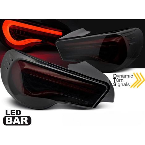 Paire de feux arriere Toyota GT86 12-21 led Bar Noir fume Rouge (1/5)