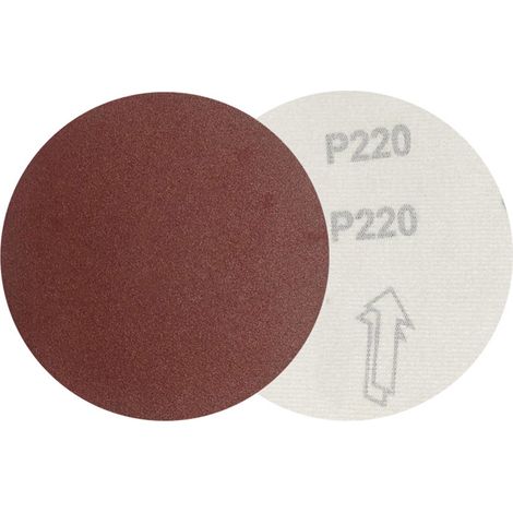 Lot 220 100 disques abrasifs ronds 125mm auto-adhésifs pour ponceuse - 5 pouces papier de verre, vente en ligne (1/5)