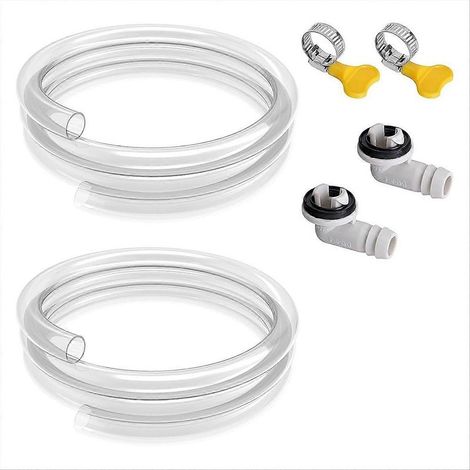 Lot de 2 air Conditioner tuyau de vidange - 3 Ft portable anti-fuite AC tuyau de vidange kit - universel AC Drain tuyau de rechange (1/5)