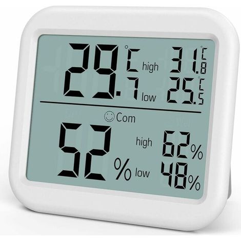 Triomphe Mémorisation de la température et de l'humidité sur grand écran sur le même écran Thermomètre et hygromètre pour la maison et la chambre (1/5)