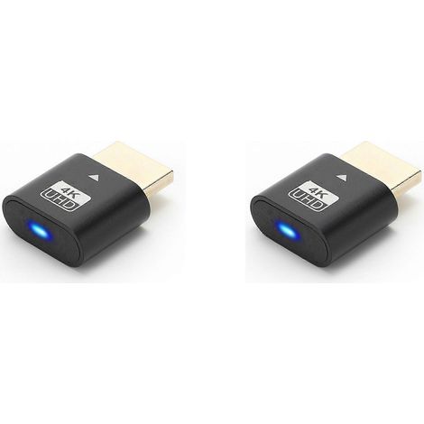 Un connecteur factice compatible HDMI 4K avec voyants LED, adapté aux cartes graphiques, aux adaptateurs d'affichage virtuel de bureau/ordinateur portable (C). (1/5)