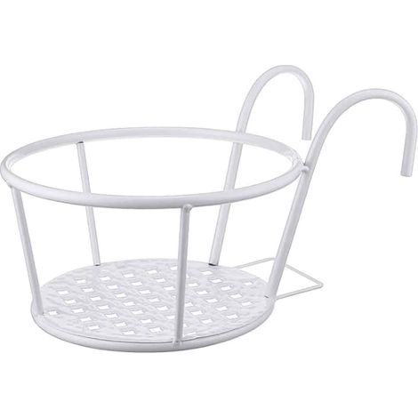 Étagère à fleurs de balcon en fer forgé, support suspendu pour pots de fleurs, étagère à fleurs vertes pour balcon, étagère de rangement d'intérieur (1/5)