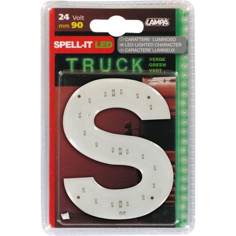 Spell-It Led, 90 mm, 24V - Verde - S