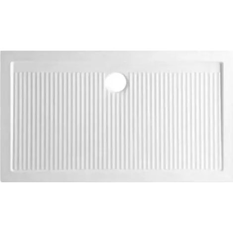 Piatto doccia rettangolare in ceramica modello ferdy h6,5 cm 80x140 AZZURRA