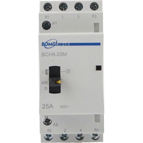 BCH8-25M 230V 4P 25A Modulares Haushalts-Wechselstrom-Schütz mit manuellem Steuerschalter (2NO2NC)