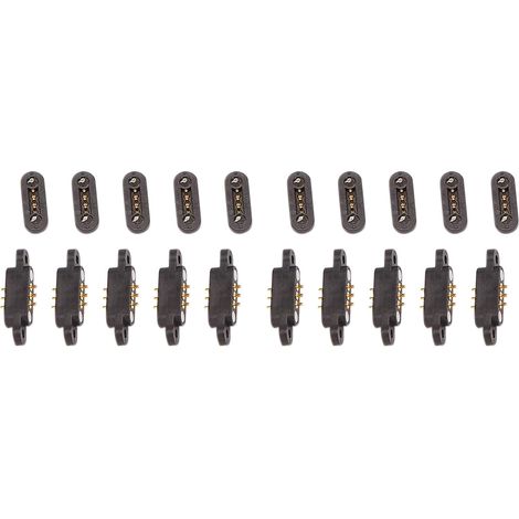 Pack of 10 pairs of spring-loaded magnetic pins - 3-position connector - Magnets - 2.3 mm grid - Through holes - Male - Probe (1/5)