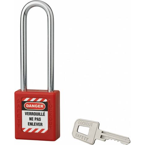 Cadenas de consignation 40mm Rouge A. Nylon HT.76mm 1 Clé Varié (1/4)