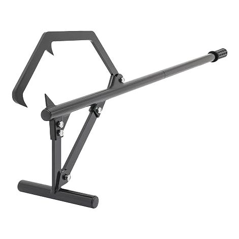 Cric en bois - Diamètre : 7,62 à 63,5 cm - Réglable - 129 x 25 x 45 cm - Avec poignée en caoutchouc antidérapante et support triangulaire - Aide à l'abattage de 600 kg - Pour travaux forestiers et (1/5)