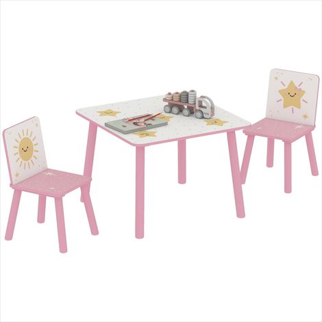 Ensemble table et chaises enfant Set de 3 pièces table et chaises (1/5)