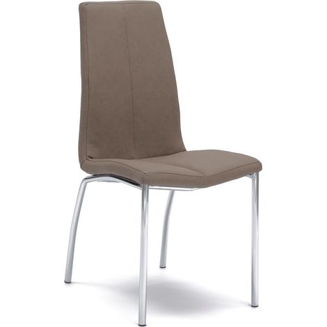 Viva - Sedia in ecopelle marrone 4 pz