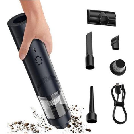 Aspirateur,aspirateur de voiture,souffleur d'air portable sans fil,aspirateur à main rechargeable,divers embouts pour voiture (1/4)
