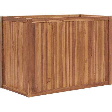 vidaXL Arriate elevado madera maciza de teca 100x50x70 cm (1/5)