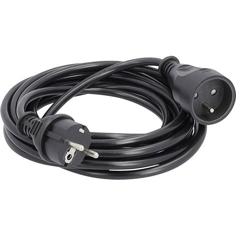 AS Schwabe 850312 alimentation Rallonge 16 A noir 3 m H05VV-F 3G 1,5 mm²