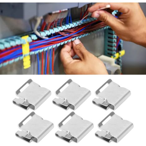 ING-SCC-CT Pièces de support photovoltaïques, serre-câbles, clips de fils, attaches de câbles en acier inoxydable et clips de fixation de fils, vendus par paquets de 100. (1/5)