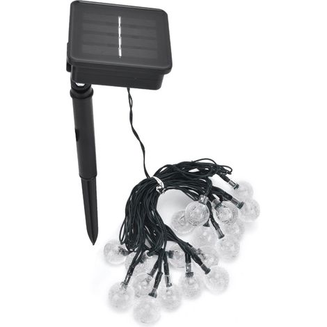 m lange LED-Solar-Lichterkette mit 20 dekorativen Außenlichtern und 8 Beleuchtungsmodi für Garten, Terrasse und Partys (1/5)