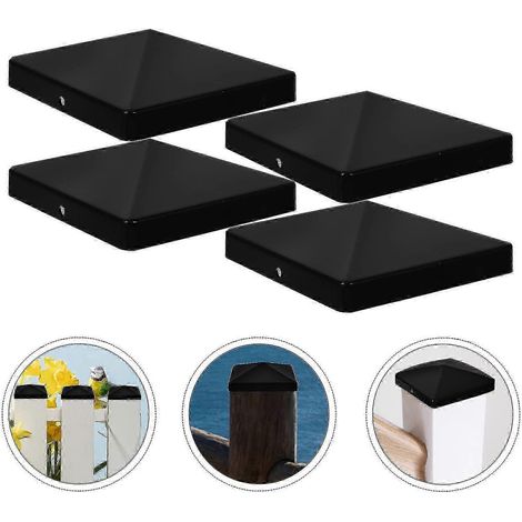 Capuchons décoratifs améliorés pour poteaux de clôture en bois d'extérieur avec protection UV pour une meilleure préservation (1/3)