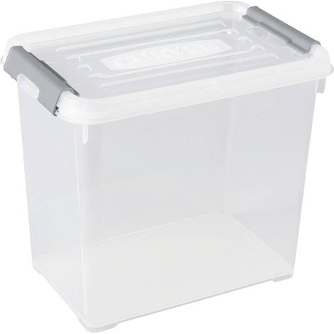 Curver 243859 Scatola di immagazzinaggio HANDY impilabile (L x L x A) 294 x 194 x 254 mm Trasparente, Argento 1 pz.