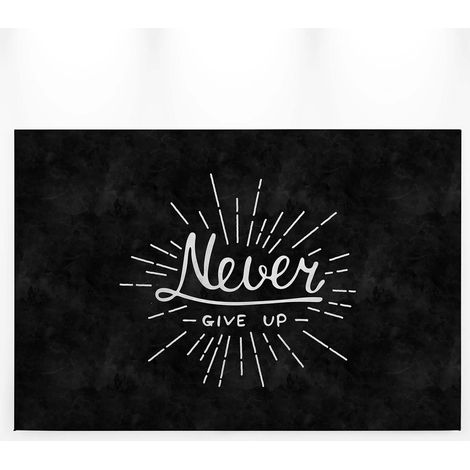Tableau moderne citation sur fond noir | Tableau noir & blanc pour chambre d'ado | Tableau parfait pour couloir & salle de bain - 0,9 x 0,6 m (1/5)