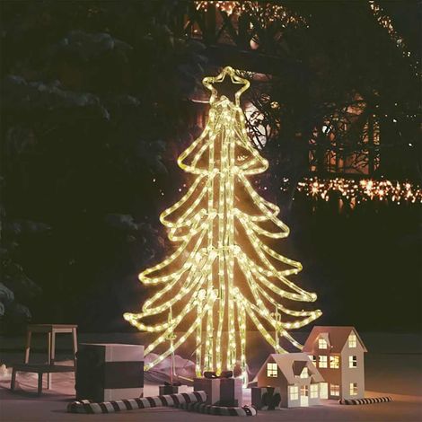 Arbre de Noël pliable avec LED Blanc chaud 87x87x93 cm (1/5)