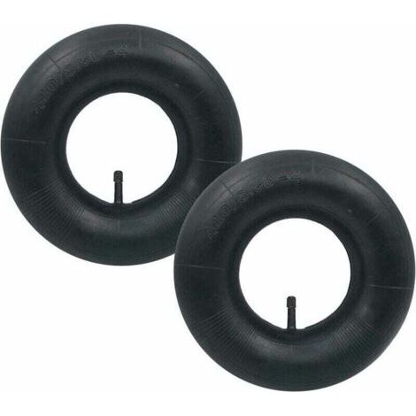 2 pièces 4.10/3.50-4 Chambre à air Pneu TR-13 Valve Droite pour Diable, XU, Chariot, Chariot à Main, Chariot de Jardin, Tondeuse à Gazon -