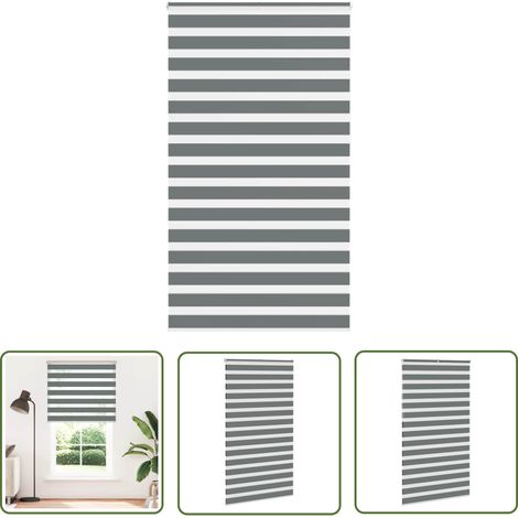 vidaXL Zebrarollo Dunkelgrau 130x230cm Stoffbreite 125,9 cm Polyester (1/5)
