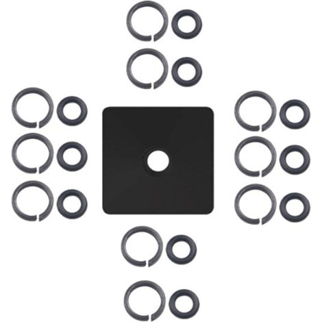 Adecuado para abrazaderas de cabeza cuadrada de 3/8", con juntas tóricas y soportes para herramientas de montaje, apto para llaves eléctricas y neumáticas.