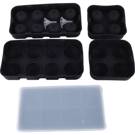 Grand Bac à Glaçons, Bac à Glace Sphérique Carré en Silicone Facile à Retirer pour Cocktails Whisky (1/5)