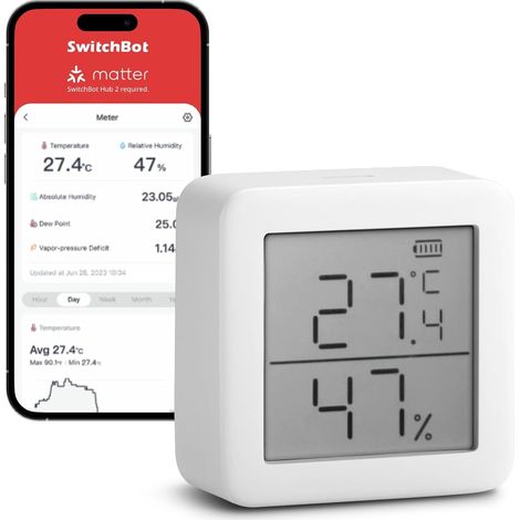 Thermomètre Hygromètre Intérieur connecté- Thermo-hygromètre Numérique à Domicile, Petit Thermomètre d'Ambiance avec Contrôle, Stockage de Données, Thermomètre du Bureau Précise Lcd (1/5)