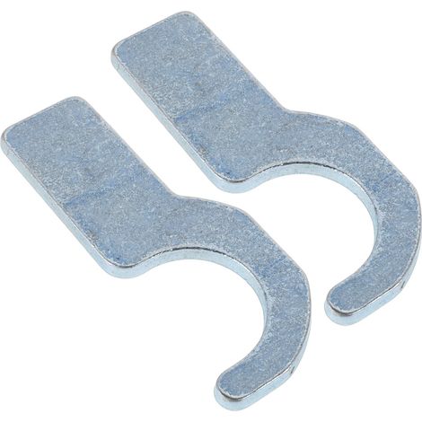 2 Pièces Crochet Stabilité Renforcée en Acier Argenté et pour Planche D'échafaudage Verrouillage, Installation Rapide pour Plateformes D'échafaudage en Chantier Extérieur (1/3)
