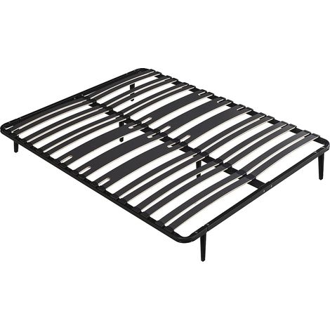 Rete a doghe 140x190cm 2x15 doghe 3 zone per un supporto lombare rinforzato Con piedi Nero - CERRISI di YSMÉE (1/5)